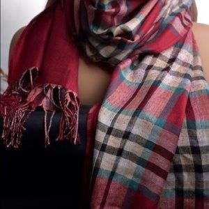 Red plaid scarf